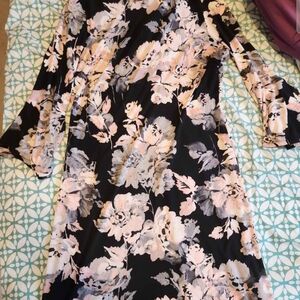 Tommy Hilfiger Black and Pink Floral Dress